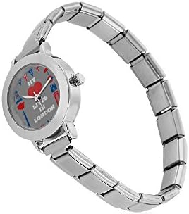 Special Design My Lives In London, Britain Round Italian Charm Watch