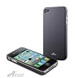 Acase(TM) Superleggera Fighting knight fit case for iPhone 4 with 2 Screen Protector (GunMetal)