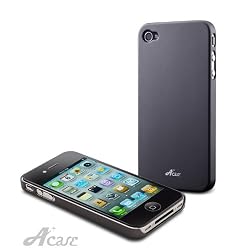 Acase(TM) Superleggera Fighting knight fit case for iPhone 4 with 2 Screen Protector (GunMetal)