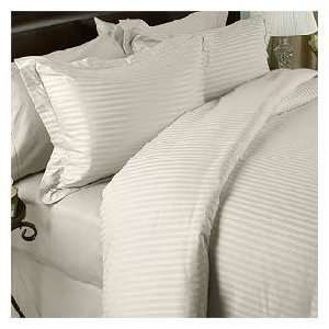 1200 Thread Count Olympic Queen 4pc Bed Sheet Set 100% Egyptian Cotton Deep Pocket 1200 TC Ivory