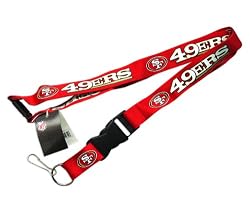San Francisco 49ers Clip Lanyard Keychain Id Ticket Nfl - Red Color