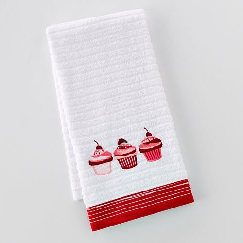Valentines Day Cupcakes Kitchen Towel
