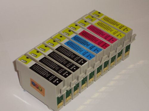***THE INK CARTRIDGE KING***SAME DAY SHIPPING*** -- 10 (2 FULL SETS + 2 EXTRA BLACK) EPSON COMPATIBLE INK CARTRIDGES FOR EPSON PHOTO STYLUS S20, SX100, SX105, SX110, SX115, SX200, SX205, SX210, SX215, SX218, SX400, SX405, SX410, SX415, SX515W, SX600FW, SX610FW, BX300F, S21, SX110, SX115, SX215, SX410, SX415, SX515W, SX209, SX405 WiFi, D78, D92, D120, DX4000, DX4050, DX4400, DX4450, DX5000, DX5050, DX6000, DX6050, DX7450. DX8450, DX7000F, DX7400, DX8400, 4 x BLACK, 2 x CYAN, 2 x MAGENTA, 2 x YELLOW, "same day shipping", epson tinta, cartuchos de tinta Epson, epsom ink
