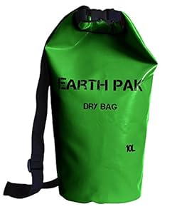 Heavy Duty 10L Waterproof Dry Bag With Shoulder Strap ★ Roll Top Dry Compression Sack Keeps Valuables Dry for Kayaking, Beach, Rafting, Boating, Hiking, Camping, Snowboarding