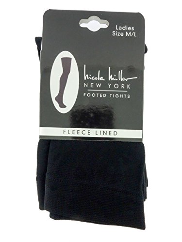 Nicole Miller Fleece Lined Plush Footed Tights Extra Warm - Assorted Colors
