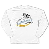 Manchester Wolves Arena Football Logo Long Sleeve T-Shirt - White