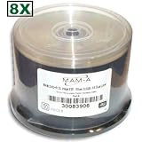 MAM-A (Mitsui) 8X Double Layer 8.5 GB *SILVER* Inkjet Hub Printable DVD+Rs 50-Pak in Cakebox