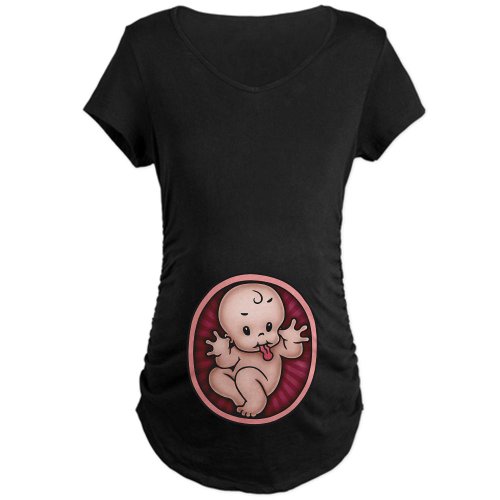 CafePress Maternity Dark T-Shirt - Razz Baby Maternity Dark T-Shirt