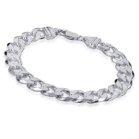 Sterling Silver Curb Link Bracelet 9" by 