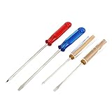 uxcell　スクリュードライバーセット　ねじ回しセット　滑り止めプラスチックハンドル　2個スロットビット　2個フィリップスビット