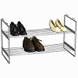 Household Essentials 2103 Stackable 2-Shelf Chrome Shelving Unit
