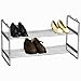 Household Essentials Stackable Two-Tier Shoe Rack, Chrome