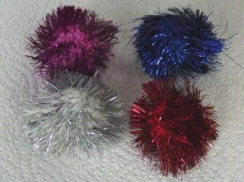 COASTAL RASCALS GLITTER POM POM 4 PK