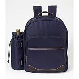 Classic Super Deluxe Picnic Backpack For Two (Blue/Gingham)