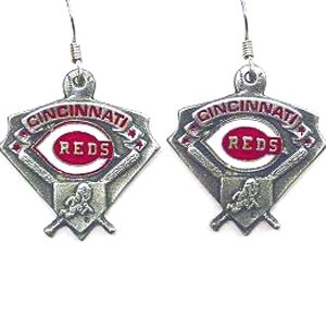 MLB Cincinnati Reds Cast Dangle Earrings