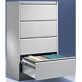 H�ngeregistraturschrank lichtgrau 1350x780x600 4 Schubladen, zweibahn