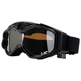 Liquid Image HD 720p Video Summit Series Snow Racing Snowmobile Goggles Eyewear w/ Free B&F Heart Sticker - Black / One Size Fits All
