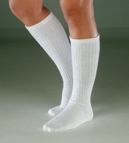 Style 180, E-Z Walker Plus Over Calf Length Diabetic Socks for Sensitive Feet, 8-15 - X-Large - White