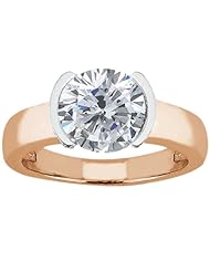 1.50 Ct Round H/I I1 Diamond 18K Rose Gold Ring