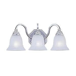 Sea Gull Lighting 4059-05 Blakely Three-Light Vanity, Chrome Finish with Etched Faceted... by 