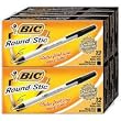 Bic Round Stic Ball Pens - 72ct - Black