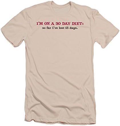 30 Day Diet Men's Slim Fit T-Shirt Medium Cream