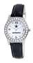 NFL Women's CB20017 Dallas Cowboys "Game Day Dazzler" Black Leather Watch