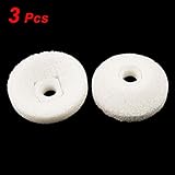 uxcell　軸付砥石　陶製石　砕く　スレッド直径　ホワイト　3個入り