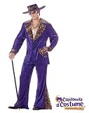 Pimp Purple Crushed Velvet Adult Costume