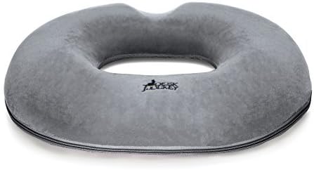 Premium Therapeutic Grade Donut Seat Cushion with Pain Free Guarantee by Desk Jockey by Desk Jockey