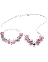 Turtle Charm Bracelet and Necklace Gift Set Girls Pandora Style Gift Boxed