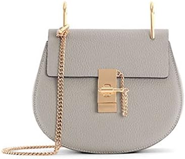 LACATTURA Drew Bag Women's Genuine Leather Handbag Shoudler Bags Purse Pags (Grey)