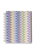 YOUNG GENERATION YP 232006 A6 WIRE-O-BOOK Notizbuch mit PP-Cover DIN A6 holzfreies Papier kariert und perforiert Ethno blue/green