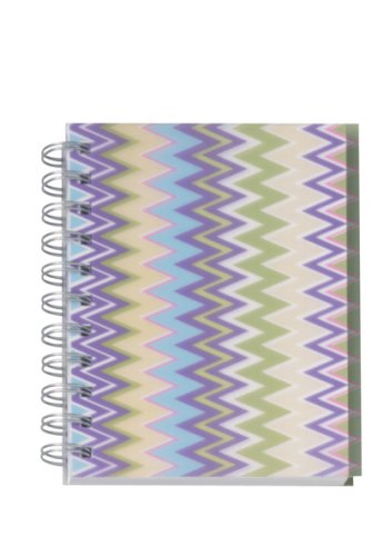 YOUNG GENERATION YP 232006 A6 WIRE-O-BOOK Notizbuch mit PP-Cover DIN A6 holzfreies Papier kariert und perforiert Ethno blue/green