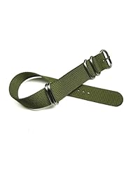 20mm Zulu 4 Ring Military Green Nylon Watch Band Strap