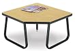 OFM TABLE3030-OAK Corner Table - Sled Base - Oak