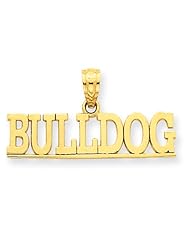 14k Yellow Gold Bulldog Pendant