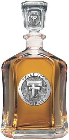 Texas Tech Red Raiders Glass Capitol Decanter (Spirit Holder) 24 oz - NCAA College Athletics