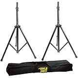 Pyle 2 Pack Heavy-Duty Aluminum Speaker Stand Kit, 8Ft Height, Traveling Bag (Pair)