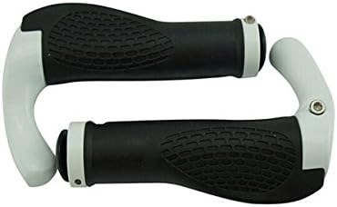 YC Sports - Ox Horn Silicone Ergonomic Handlebar Grips for Moutain Bike (white)