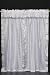Pair White sari curtains silver order with attached valance