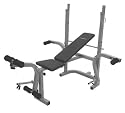 Action 3210 Heavy Duty 50mm x 50mm Frame Folding Weights Bench Strength Training With Butterfly Arm and Leg Pulls