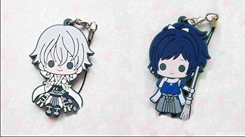Key Chain Key Ring Cellphone Charm Cellphone Chain for Anime Touken Ranbu Online Mikazuki Munechika and Kogitsunemaru (Pack of 2)