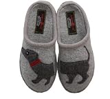 Haflinger Women's Doggy Applique Slipper