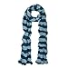Premium Long Soft Knit Striped Scarf, Blue