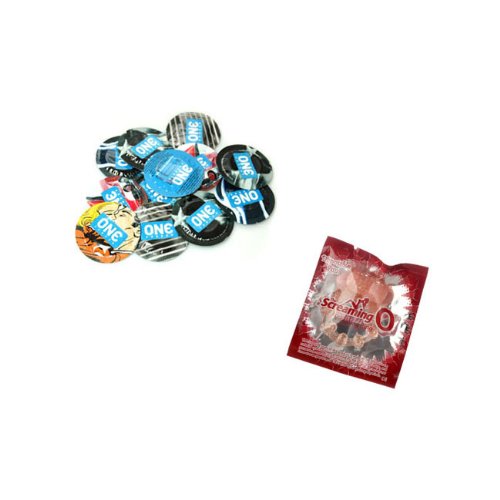 Classic Premium Latex Condoms Lubricated Studded 72 condoms Plus SCREAMING O ERECTION AIDS