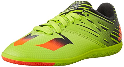 adidas Performance Messi 15.3 Indoor Soccer Shoe (Little Kid/Big Kid),Semi Solar Slime/Solar Red/Black,1.5 M US Little Kid