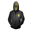 Rockstar Energy Drink Officially Licensed AR Luminary Men's Hoody Zip Casual Sweatshirt - Black/Yellow