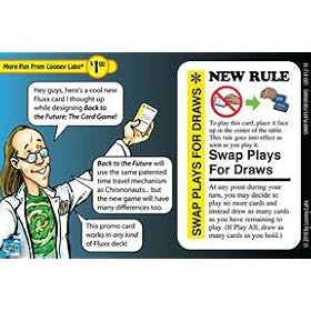 Fluxx Swap Plays for Draws Promo Game Card (NEW RULE) Works with All Fluxx Ga...