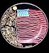 America's Flag Design - Hand Painted - Platter/Serving Plate - 13 inch diameter